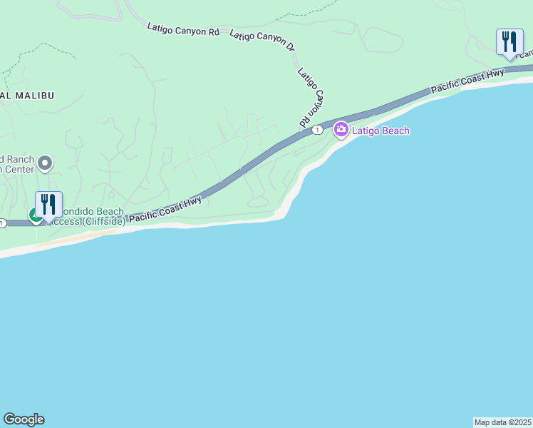 map of restaurants, bars, coffee shops, grocery stores, and more near 26814 Malibu Cove Colony Drive in Malibu