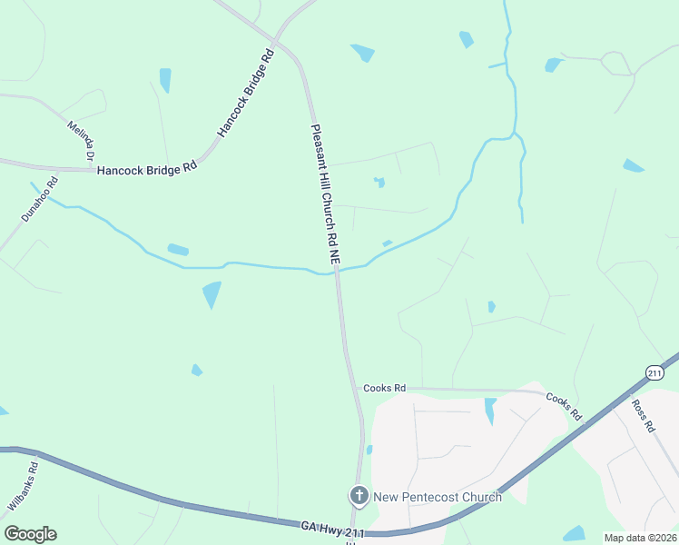 map of restaurants, bars, coffee shops, grocery stores, and more near 501 Pleasant Hill Church Road Northeast in Winder