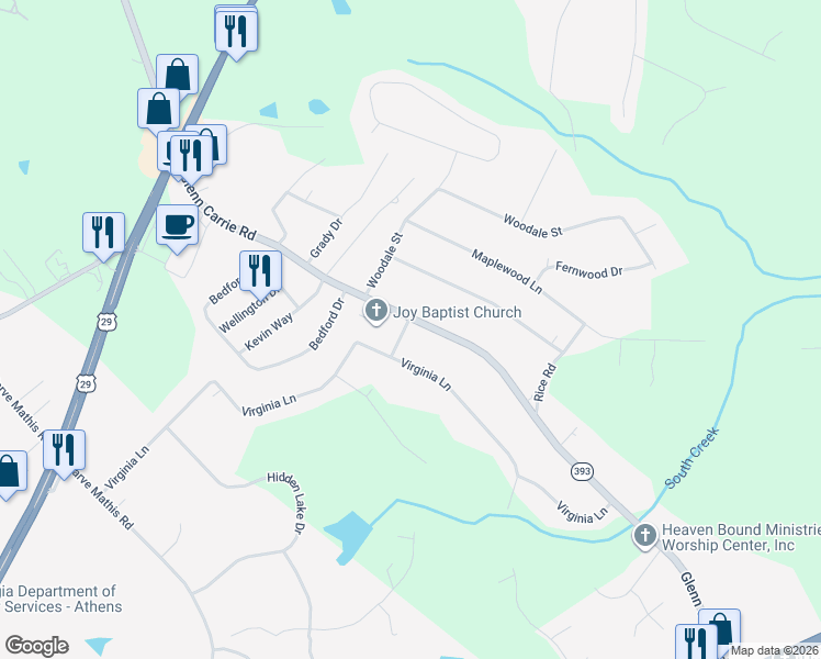 map of restaurants, bars, coffee shops, grocery stores, and more near 1077 Glenn Carrie Road in Hull