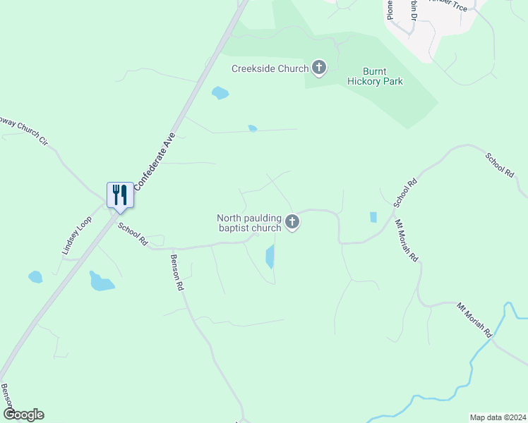 map of restaurants, bars, coffee shops, grocery stores, and more near 595 School Road in Dallas