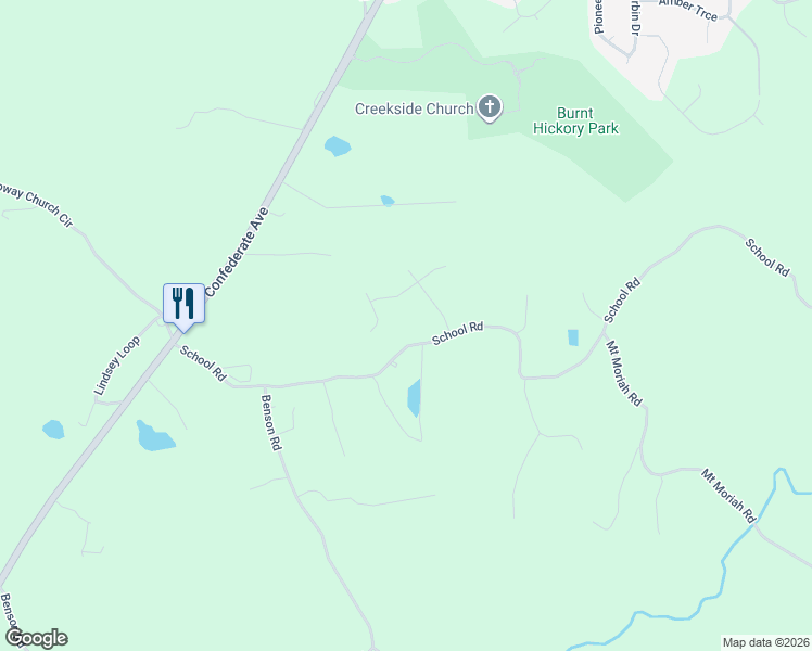 map of restaurants, bars, coffee shops, grocery stores, and more near 595 School Road in Dallas