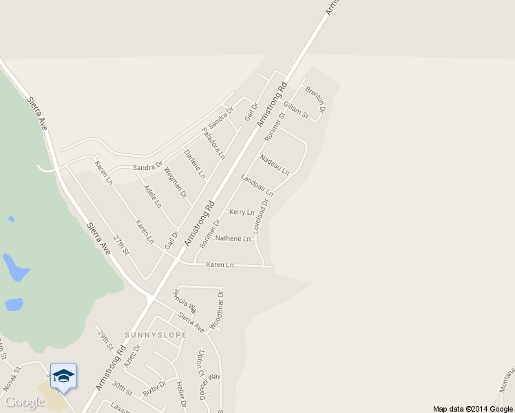 map of restaurants, bars, coffee shops, grocery stores, and more near 6619 Kerry Lane in Riverside