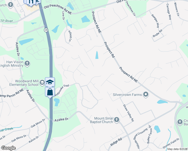 map of restaurants, bars, coffee shops, grocery stores, and more near 1142 Oakhurst Trail in Lawrenceville