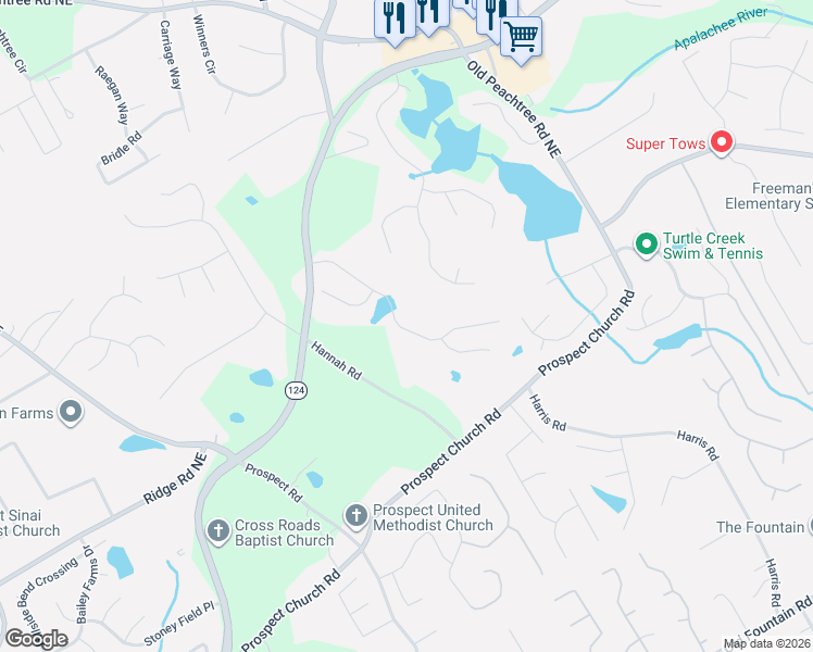 map of restaurants, bars, coffee shops, grocery stores, and more near 1649 Braselton Highway in Lawrenceville