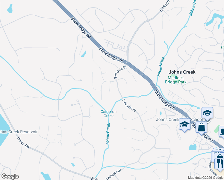 map of restaurants, bars, coffee shops, grocery stores, and more near 400 Cullingworth Drive in Alpharetta