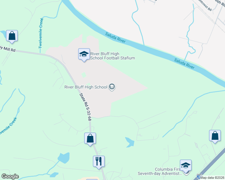 map of restaurants, bars, coffee shops, grocery stores, and more near 320 State Road S-32-68 in Lexington