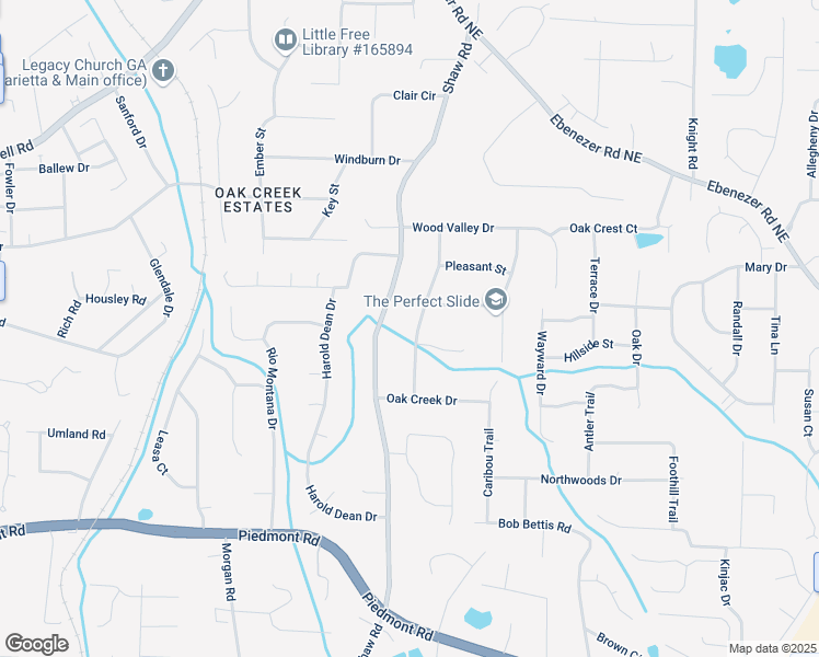 map of restaurants, bars, coffee shops, grocery stores, and more near 3097 Sycamore Lane in Marietta