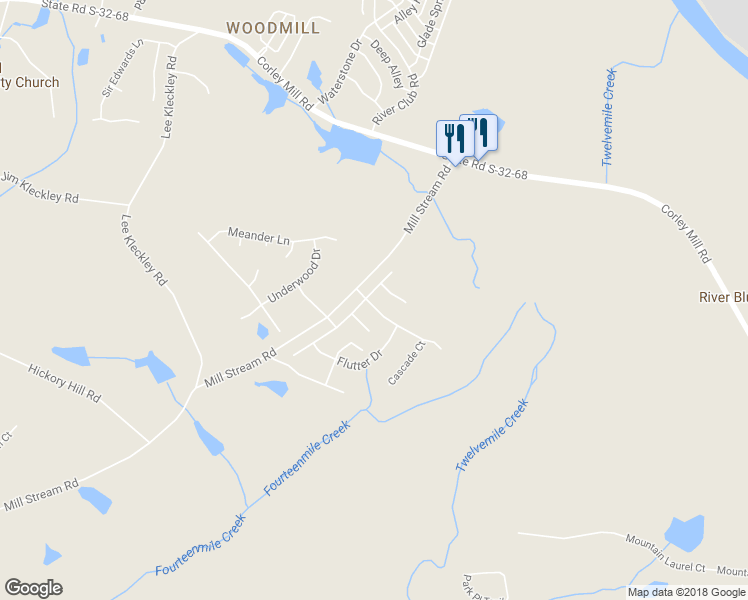 map of restaurants, bars, coffee shops, grocery stores, and more near 100 Wander Way in Lexington