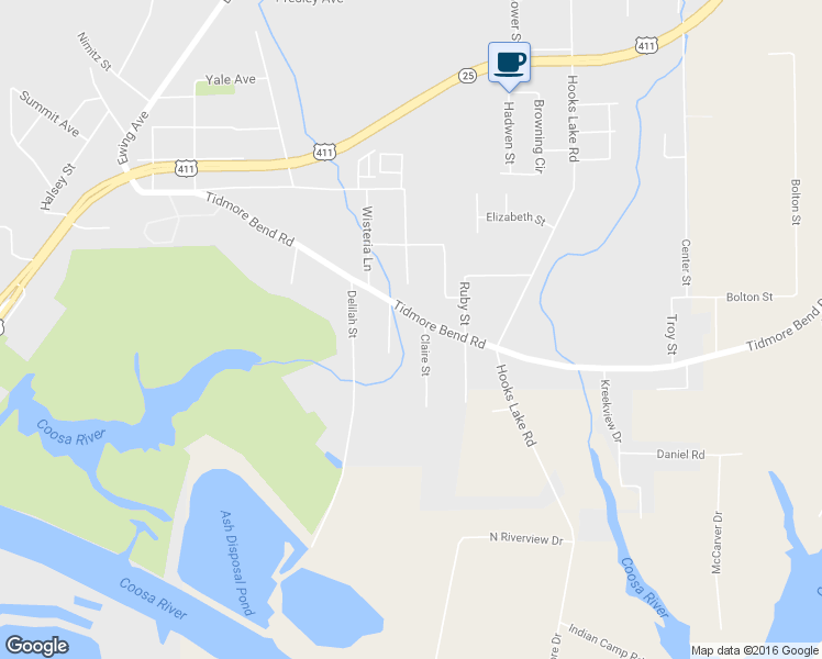 map of restaurants, bars, coffee shops, grocery stores, and more near 811 Tidmore Bend Road in Gadsden