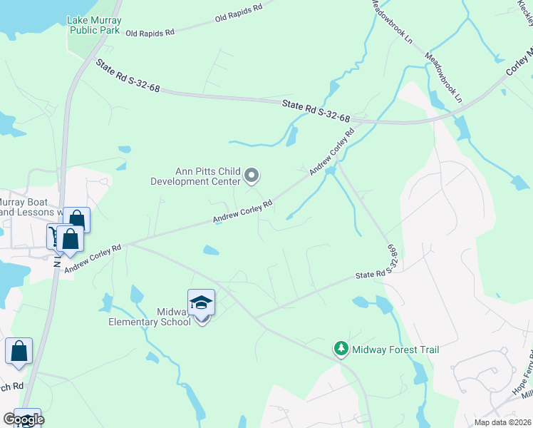 map of restaurants, bars, coffee shops, grocery stores, and more near 294 Andrew Corley Road in Lexington