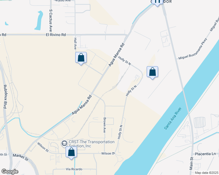 map of restaurants, bars, coffee shops, grocery stores, and more near 12273 Brown Avenue in Riverside