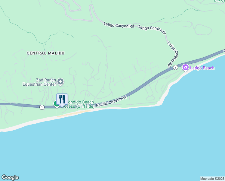 map of restaurants, bars, coffee shops, grocery stores, and more near 27108 Sea Vista Dr in Malibu