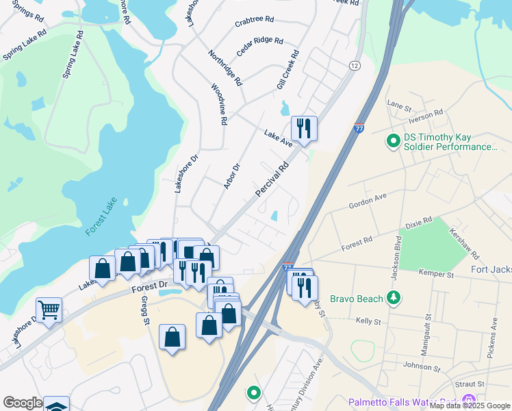 map of restaurants, bars, coffee shops, grocery stores, and more near 392 Eagle Feather Loop in Columbia