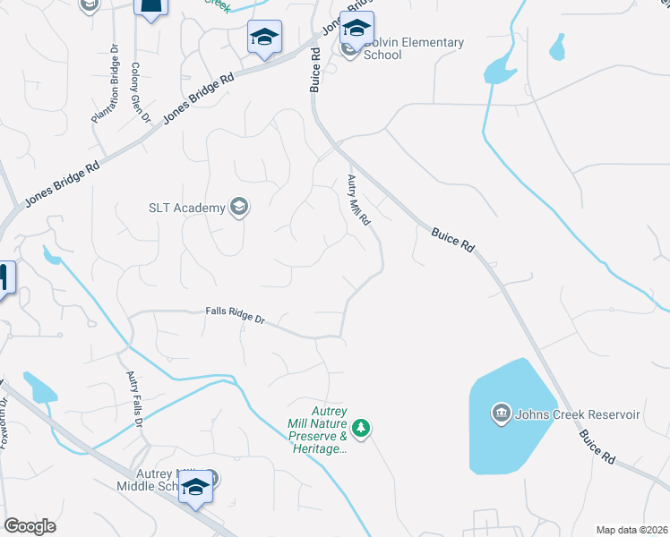 map of restaurants, bars, coffee shops, grocery stores, and more near 175 Autry Tr in Alpharetta