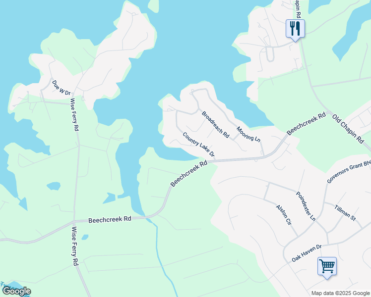 map of restaurants, bars, coffee shops, grocery stores, and more near 325 Country Lake Court in Lexington