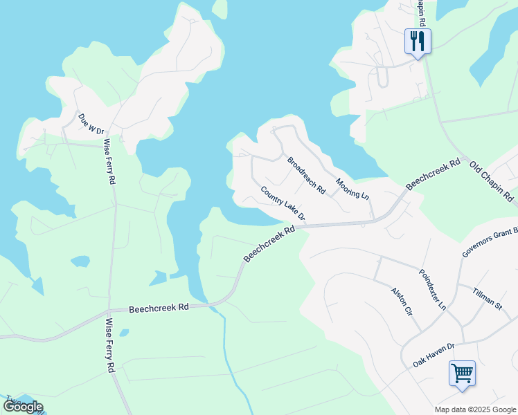 map of restaurants, bars, coffee shops, grocery stores, and more near 325 Country Lake Court in Lexington