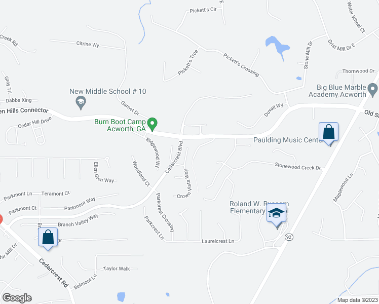 map of restaurants, bars, coffee shops, grocery stores, and more near 70 Monarch Court in Dallas