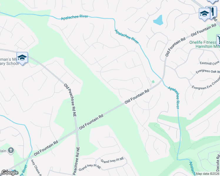 map of restaurants, bars, coffee shops, grocery stores, and more near 1745 Heatherton Road in Dacula