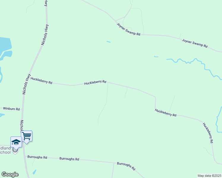 map of restaurants, bars, coffee shops, grocery stores, and more near 3256 Huckleberry Road in Galivants Ferry