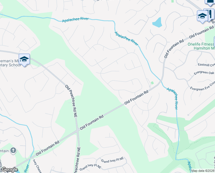 map of restaurants, bars, coffee shops, grocery stores, and more near 1745 Heatherton Road in Dacula