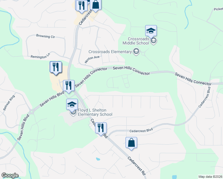 map of restaurants, bars, coffee shops, grocery stores, and more near 237 Oak Glen Drive in Dallas