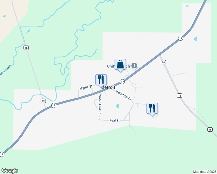 map of restaurants, bars, coffee shops, grocery stores, and more near in Detroit