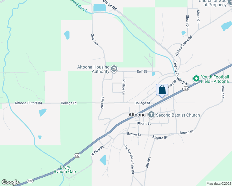 map of restaurants, bars, coffee shops, grocery stores, and more near 6848 Pinecrest Street in Altoona