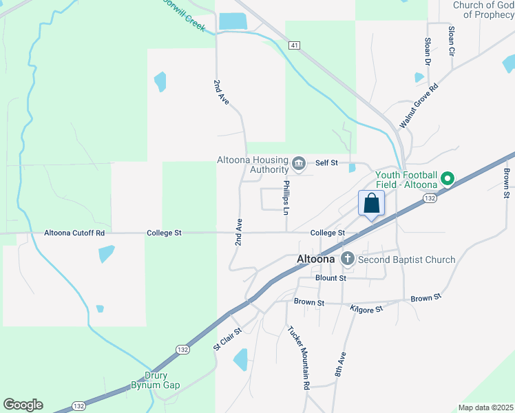 map of restaurants, bars, coffee shops, grocery stores, and more near 6848 Pinecrest Street in Altoona