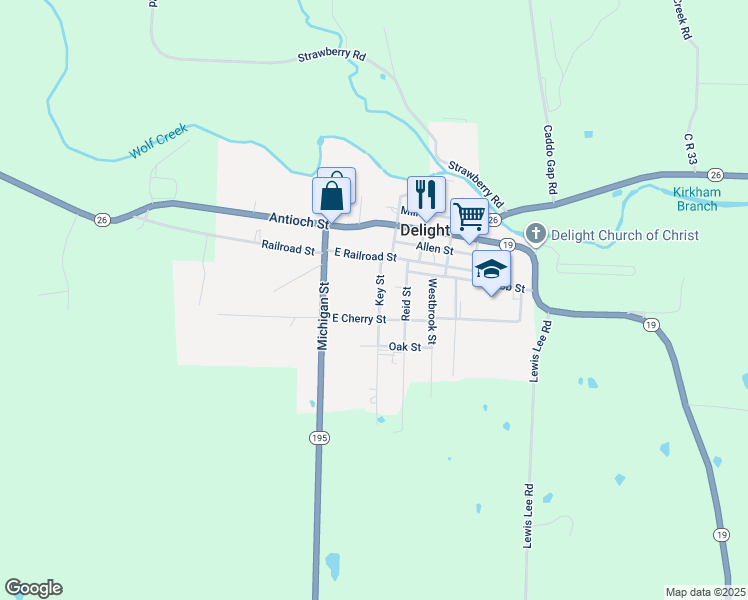map of restaurants, bars, coffee shops, grocery stores, and more near 417 Key Street in Delight