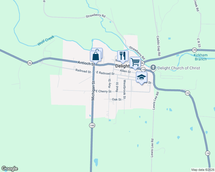 map of restaurants, bars, coffee shops, grocery stores, and more near 417 Key Street in Delight