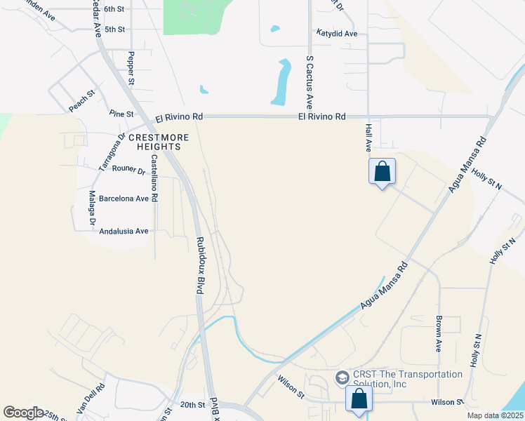 map of restaurants, bars, coffee shops, grocery stores, and more near 6250 Clinker Drive in Jurupa Valley