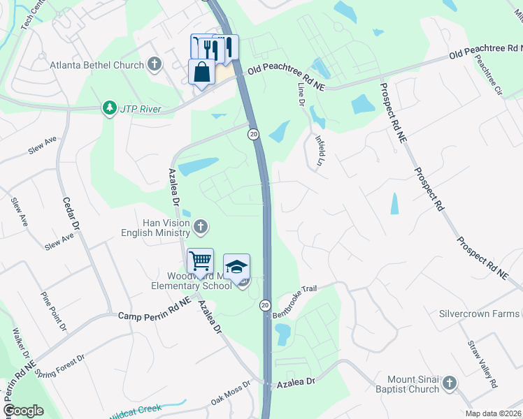 map of restaurants, bars, coffee shops, grocery stores, and more near 997 Sham Pointe Drive in Lawrenceville