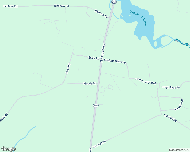 map of restaurants, bars, coffee shops, grocery stores, and more near 3438-3442 North Kings Highway in Rembert