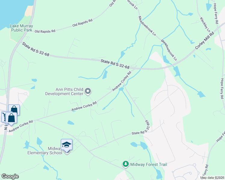 map of restaurants, bars, coffee shops, grocery stores, and more near 343 Andrew Corley Road in Lexington