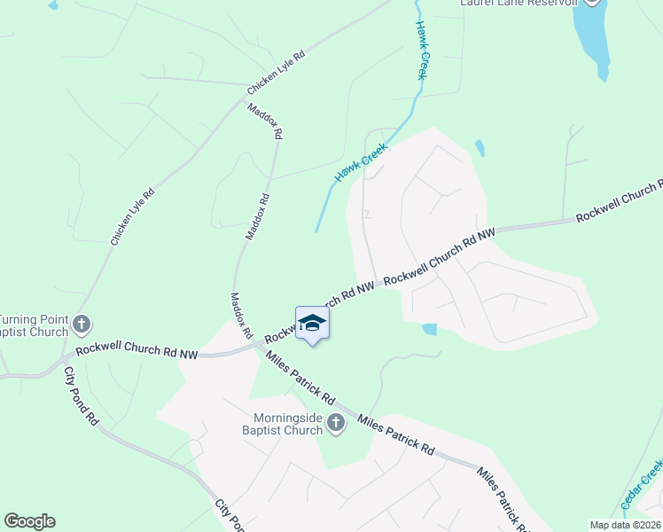 map of restaurants, bars, coffee shops, grocery stores, and more near 319 Rockwell Church Road Northwest in Winder