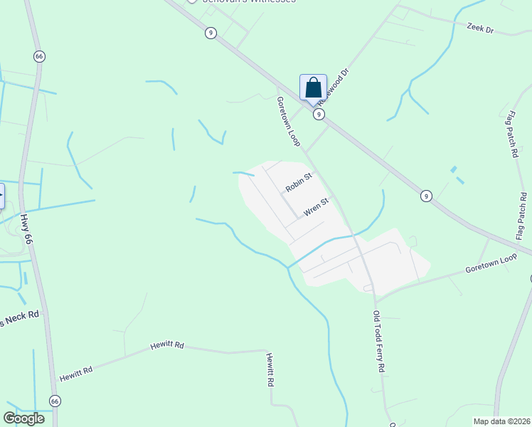 map of restaurants, bars, coffee shops, grocery stores, and more near 2066 Martin Street in Loris