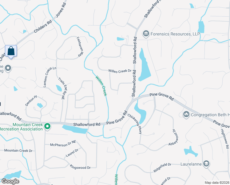 map of restaurants, bars, coffee shops, grocery stores, and more near 360 Hannaford Drive in Roswell