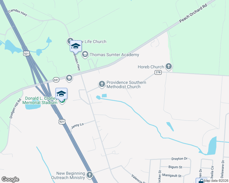 map of restaurants, bars, coffee shops, grocery stores, and more near 4370 Red Lane Road in Dalzell