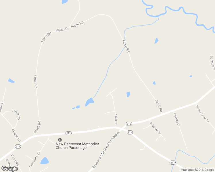 map of restaurants, bars, coffee shops, grocery stores, and more near 208 Rainbow Lane in Winder