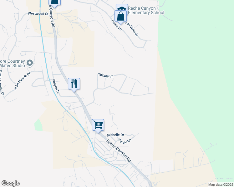 map of restaurants, bars, coffee shops, grocery stores, and more near 3040 Crystal Ridge Lane in Colton
