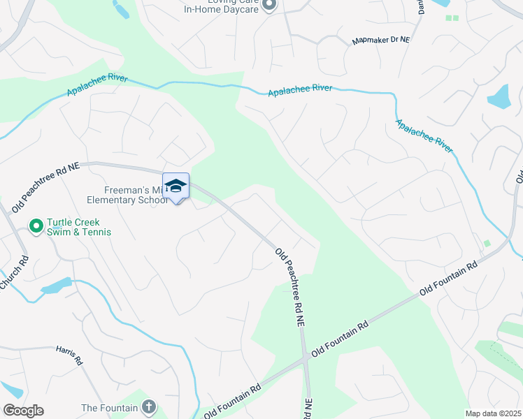 map of restaurants, bars, coffee shops, grocery stores, and more near 1460 La Maison Drive in Lawrenceville