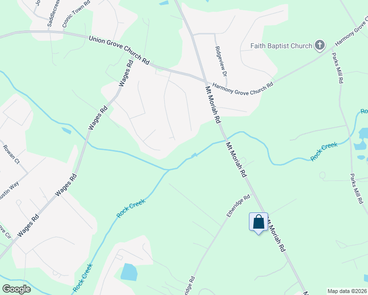 map of restaurants, bars, coffee shops, grocery stores, and more near 380 Cross Creek Court in Auburn