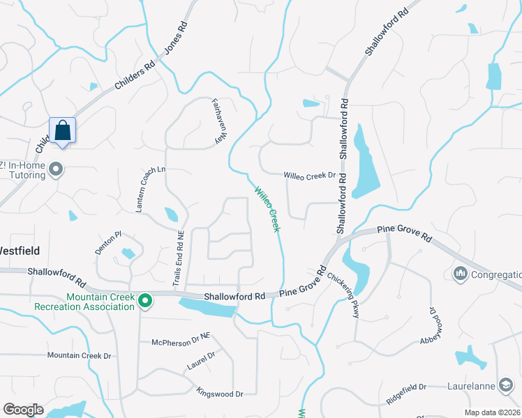 map of restaurants, bars, coffee shops, grocery stores, and more near 1534 Tennessee Walker Dr NE in Roswell