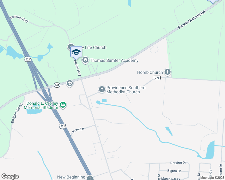 map of restaurants, bars, coffee shops, grocery stores, and more near 4385 Red Lane Road in Dalzell