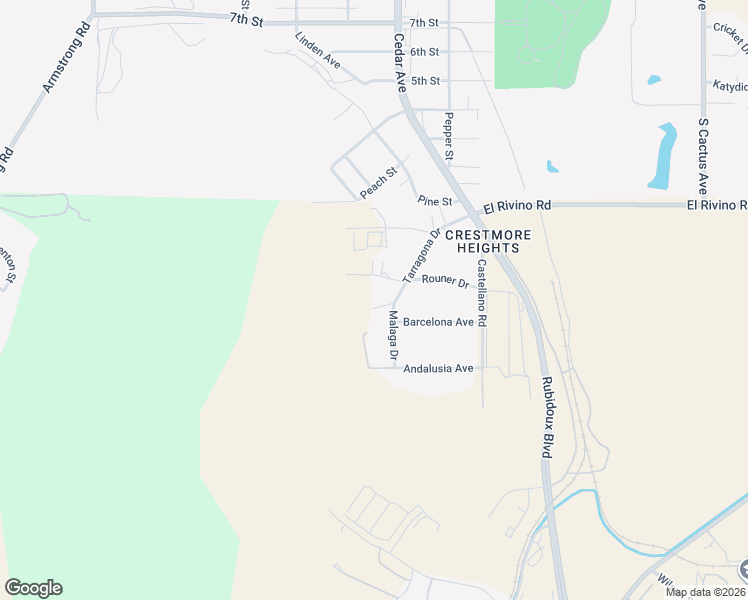 map of restaurants, bars, coffee shops, grocery stores, and more near 6249 Tarragona Drive in Riverside