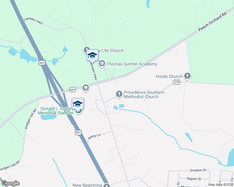 map of restaurants, bars, coffee shops, grocery stores, and more near 4425 Red Lane Road in Dalzell