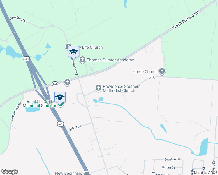map of restaurants, bars, coffee shops, grocery stores, and more near 4385 Red Lane Road in Dalzell