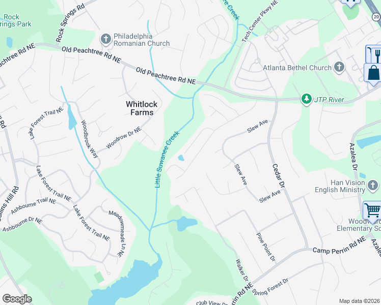 map of restaurants, bars, coffee shops, grocery stores, and more near 681 Courageous Court in Lawrenceville