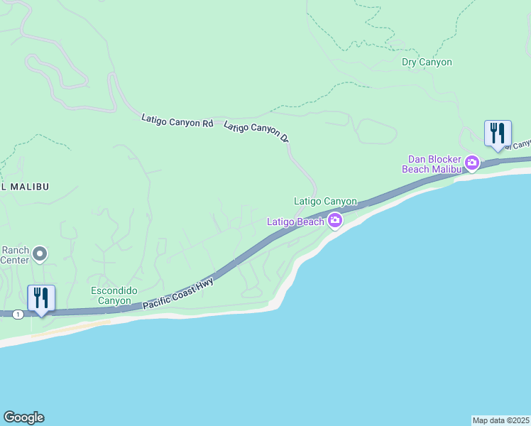 map of restaurants, bars, coffee shops, grocery stores, and more near 26743 Via Linda Street in Malibu