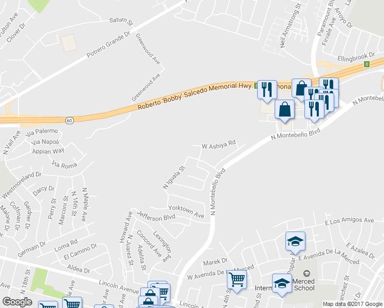 map of restaurants, bars, coffee shops, grocery stores, and more near 916 West Liberty Avenue in Montebello